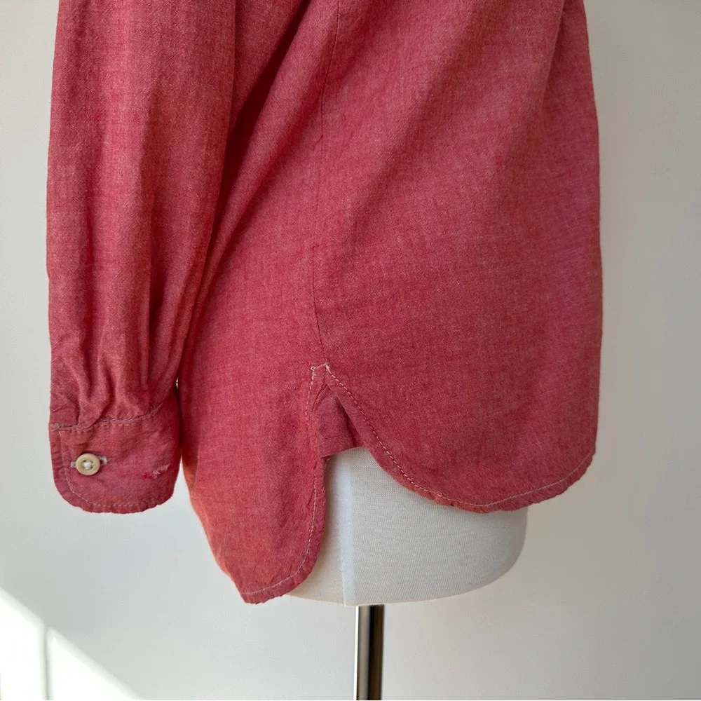 Current/Elliott The Perfect Shirt Red Chambray - Picture 3 of 9